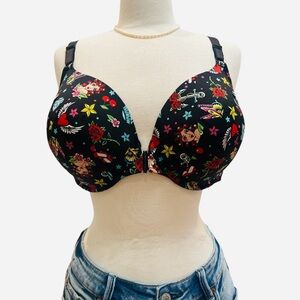 TORRID-Black Floral T-Shirt Bra
